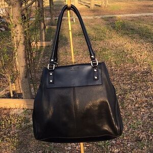Kate Spade New York Boerum Hill Alisha Black Leather Tote  Shoulder Bag